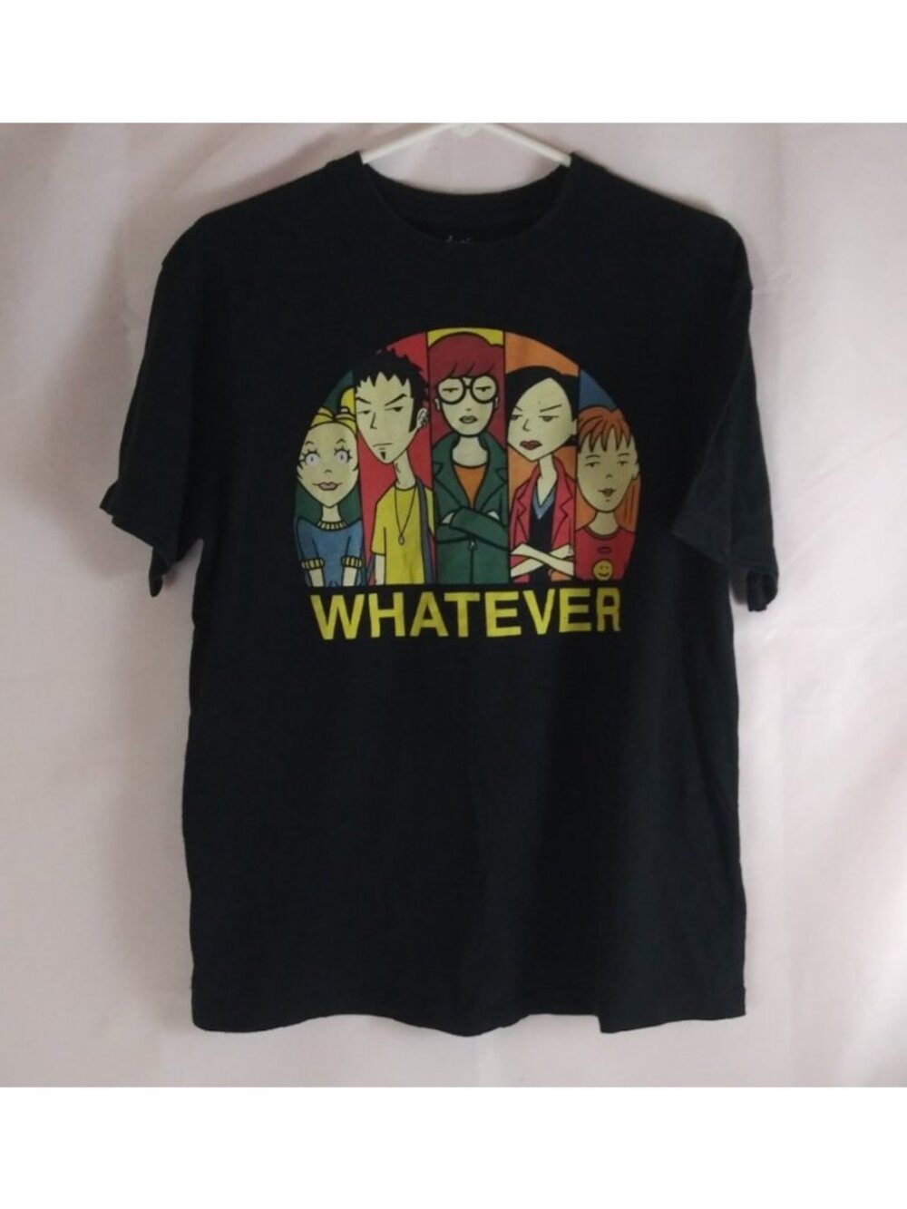 MTV Daria Whatever Women's Black Graphic Design T-Shirt Size Small